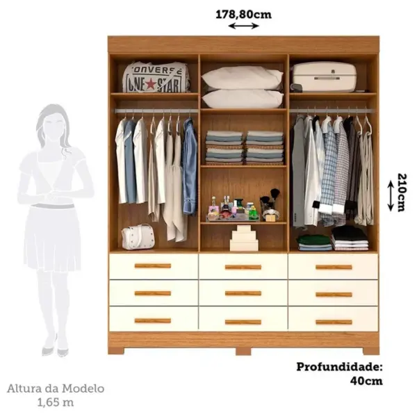 ROUPEIRO ACP DEBORA 6 PTS 9 GAV C/ESP - NATURE/OFF WHITE - Image 2