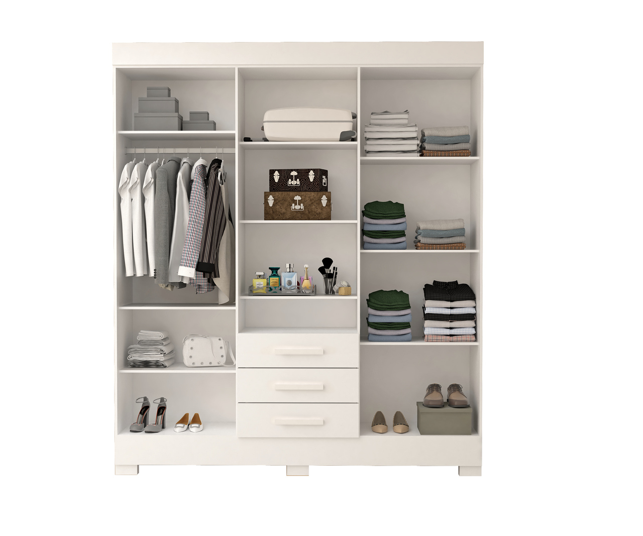 ROUPEIRO DEBORA 6 PTS E 3 GAV CAPELINHA C/ESP ACP - branco - Image 2